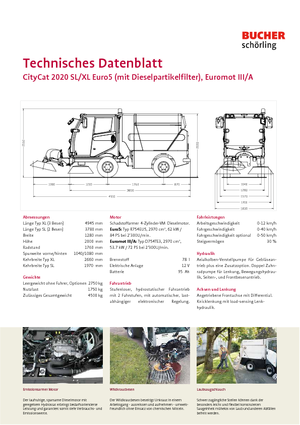 Compact Sweepers Bucher-Schörling CityCat 2020 SL
