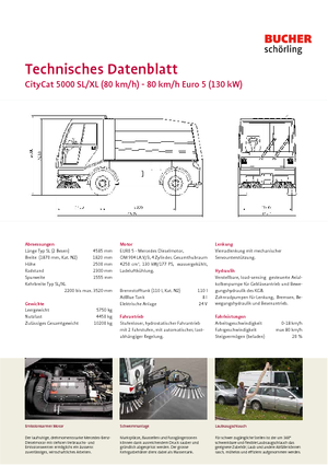Kompakt süpürücüler Bucher-Schörling CityCat 5000 XL