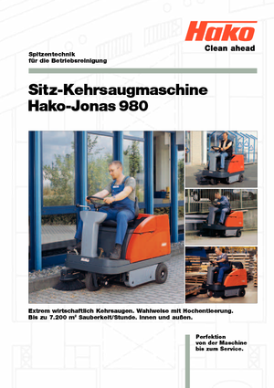 Kompakt süpürücüler Hako Jonas 980 VH