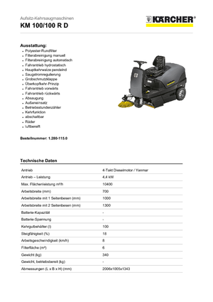 Compact Sweepers Kärcher KM 100/100 R D