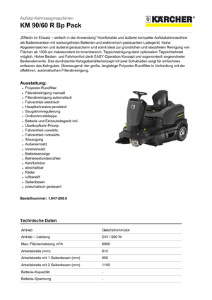 Compact Sweepers Kärcher KM 90/60 R Bp Pack