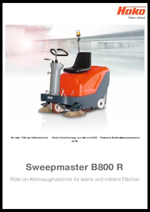 Kompakt süpürücüler Hako Sweepmaster B 800 R