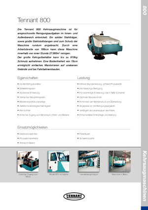 Compact Sweepers Tennant Tennant 800