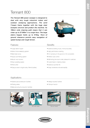 Compact Sweepers Tennant Tennant 800