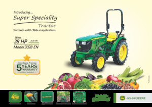 Belediye traktörleri John Deere 3028EN