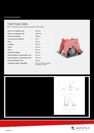 Compactors for Hydraulic excavators Rototilt® C22