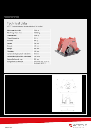 Compactors for Hydraulic excavators Rototilt® C22