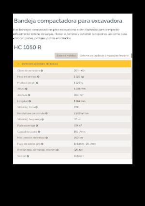 Montajlı yüzey vibratörleri Epiroc HC 1050 R 