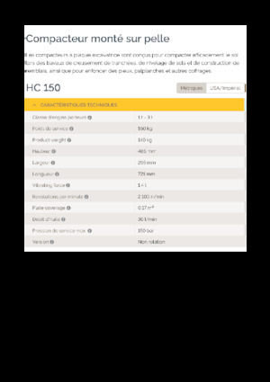 Compactors for Hydraulic excavators Epiroc HC 150