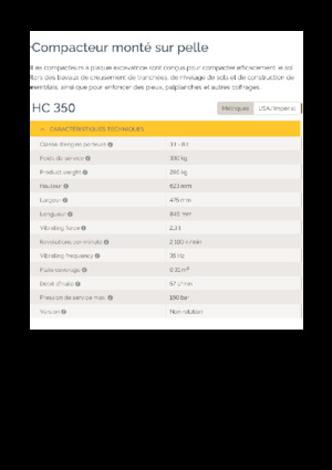Compactors for Hydraulic excavators Epiroc HC 350