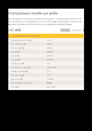 Montajlı yüzey vibratörleri Epiroc HC 450 