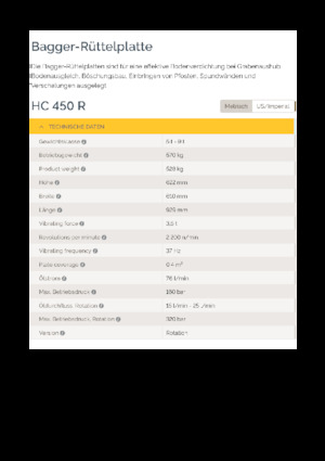 Montajlı yüzey vibratörleri Epiroc HC 450 R 