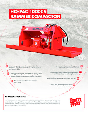 Compactors for Hydraulic excavators Rammer Ho-Pac 1000CS