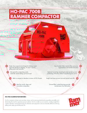 Compactors for Hydraulic excavators Rammer Ho-Pac 700B