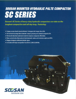 Compactors for Hydraulic excavators Soosan SC 340