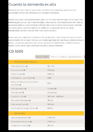 Concrete Crushers Epiroc CB 5500