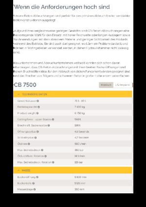Concrete Crushers Epiroc CB 7500
