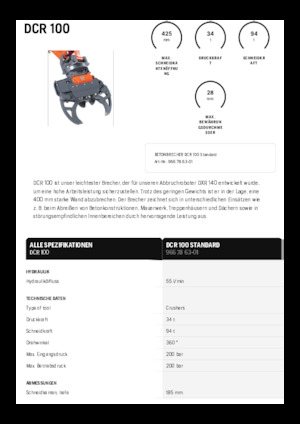 Concrete Crushers Husqvarna DCR 100