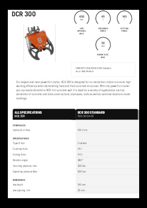 Concrete Crushers Husqvarna DCR 300