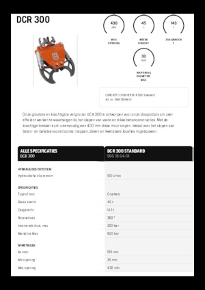 Beton kırıcılar Husqvarna DCR 300