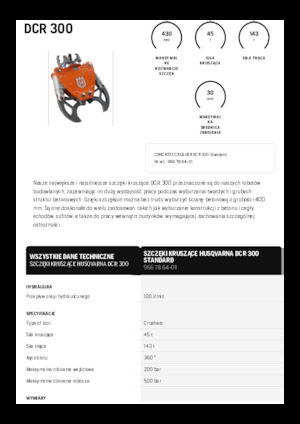 Concrete Crushers Husqvarna DCR 300