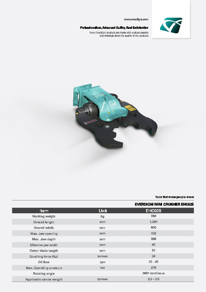 Çoklu işlemciler Everdigm EHC025