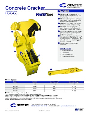 Beton kırıcılar Genesis GCC 50