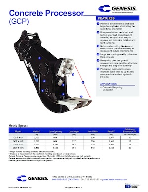 Concrete Crushers Genesis GCP 410