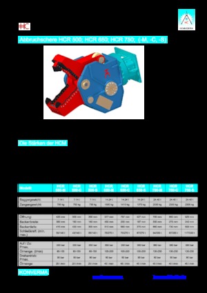 Multi-processors Konverma HCR 750 M 
