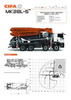 Truck Mixer Pumps CIFA MK28L-5