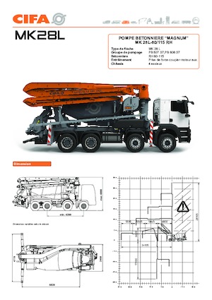 Kamyon Karıştırıcı Pompaları CIFA MK28L