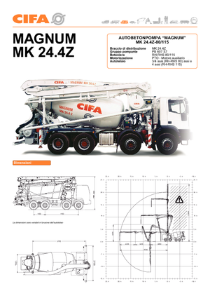 Kamyon Karıştırıcı Pompaları CIFA Magnum Metro 115/28 RH