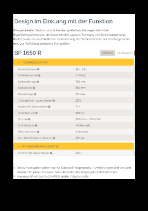 Beton pülverizatörleri Epiroc BP 1650 R