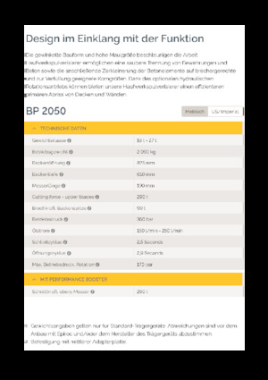 Concrete Pulverizers Epiroc BP 2050