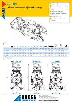 Concrete Pulverizers Arden CU 1300 BB