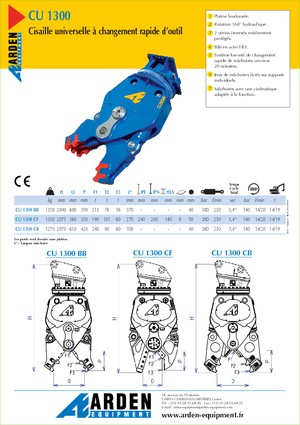 Beton pülverizatörleri Arden CU 1300 BB