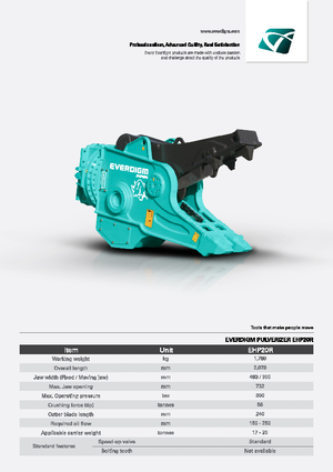 Concrete Pulverizers Everdigm EHP20R 