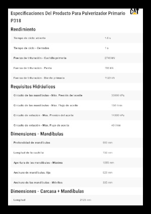 Concrete Pulverizers Caterpillar P318