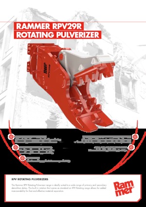 Concrete Pulverizers Rammer RPV29R 