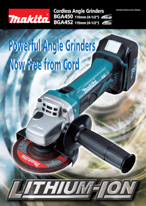 Cordless Angle Grinders Makita BGA450 