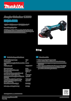 Cordless Angle Grinders Makita DGA452