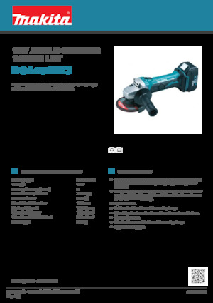 Cordless Angle Grinders Makita DGA452RTJ 