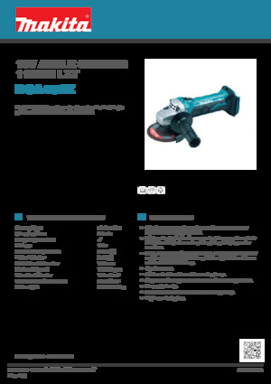 Cordless Angle Grinders Makita DGA452Z 