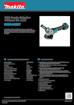 Cordless Angle Grinders Makita DGA469Z 