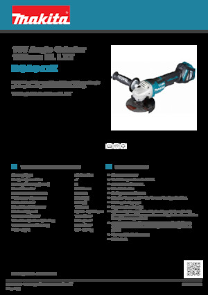 Cordless Angle Grinders Makita DGA517Z 