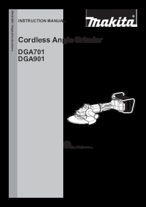 Akülü Açılı Öğütücüler Makita DGA701ZKU1