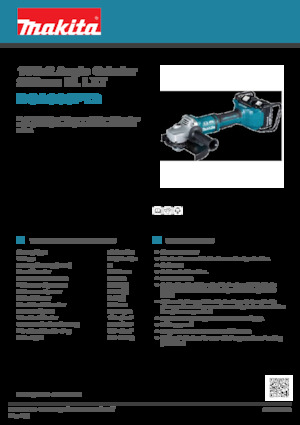 Cordless Angle Grinders Makita DGA900PT2