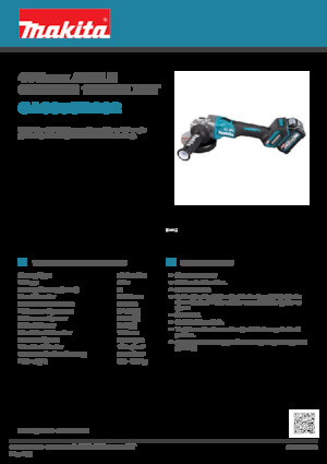 Cordless Angle Grinders Makita GA005GD202 