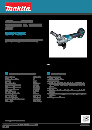Akülü Açılı Öğütücüler Makita GA013GZ 
