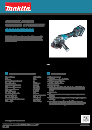 Cordless Angle Grinders Makita GA028GD202 